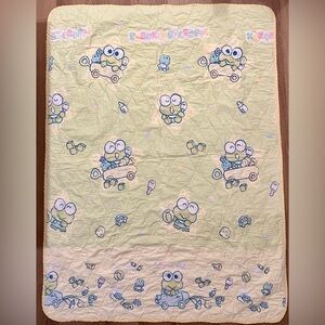 🔸🟢 Vintage Sanrio Keroppi Blanket Quilt 🟢🔸